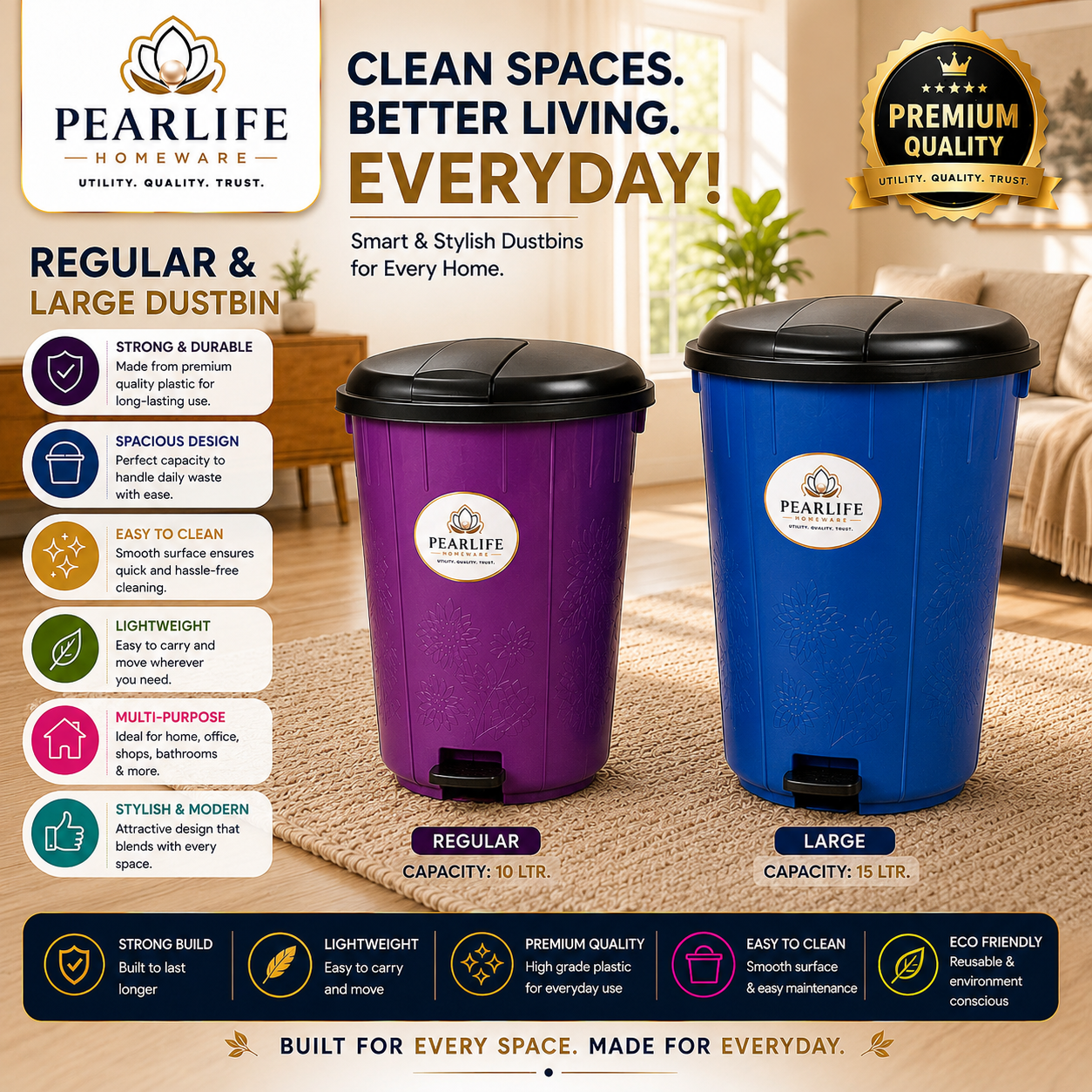 Regular Open Dustbin